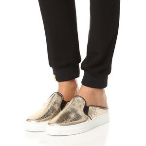 ZCD MONTREAL Rose Gold Nico Mule Leather Slide Sneaker